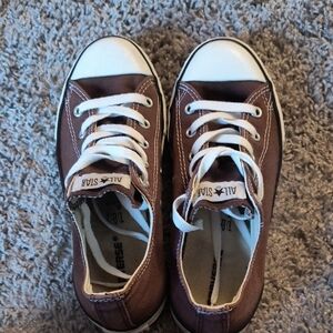 All Star Kids Brown and White Sneakers